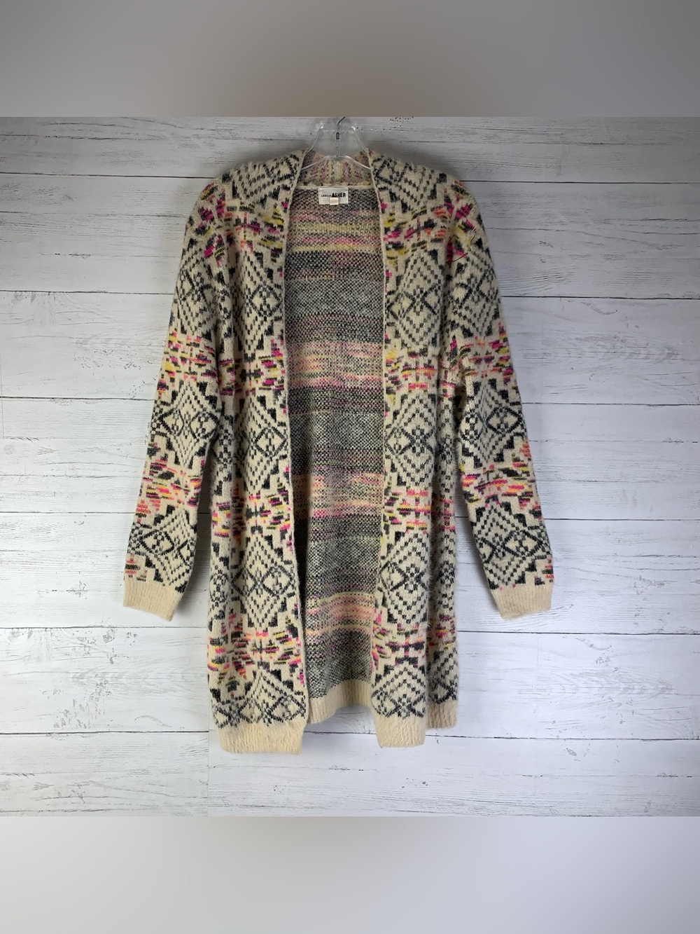 Emma + Asher geometric cardigan sweater womens size L